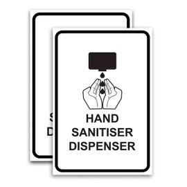Hand Sanitiser Dispenser (24" X 36") Vinyl Decal Only (Pack of 2) |Sign|Sticker|Poster | Directional, Hazard, Caution, Warning