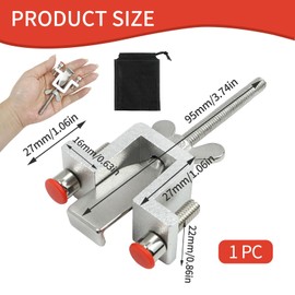 Portable Stainless Steel Door Lock, Adjustable Security Lock with Storage Bag, Robust Portable Door Lock for Travel, Hotels, Apartments and Home, Silver