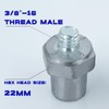 1 Pair, 3/8"-16 Thread Male Battery Post, Lead Made, Side