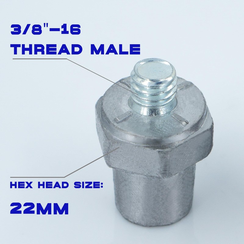 1 Pair, 3/8"-16 Thread Male Battery Post, Lead Made, Side