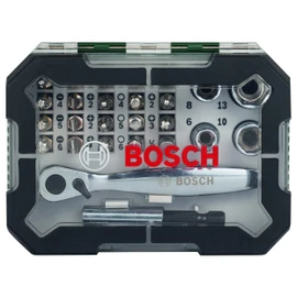 Bosch 26pc. Screwdriver Bit and Ratchet Set (PH-, PZ-, Hex-, T-, S-Bit, Accessories Drill and Screwdriver)