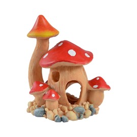 Saim Aquarium Mushroom House Fish Tank Decor Resin Mushroom Ornament for Fish Tank Landscape Aquarium Hideout Hideaway Spawning Cave Decoration