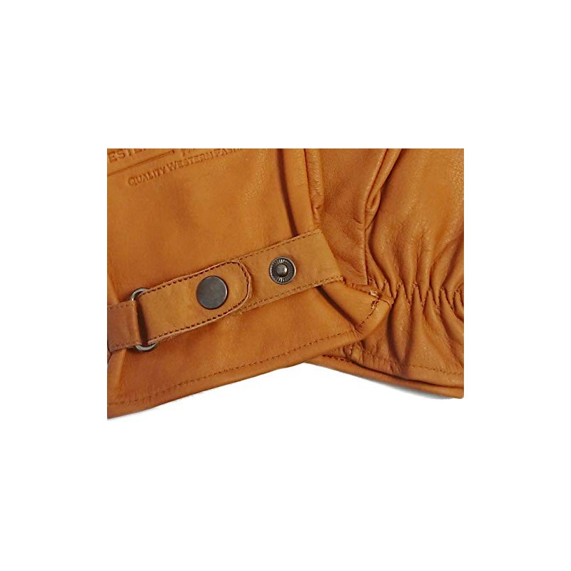 Westernwear Western Riding Gloves Calf Nappa Leather (L, Brown)