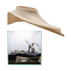 BlubberCove Corner Cave and Natural Tunnel for Aquarium or Reptile Tanks, Ideal for Betta, Turtles, Lizards, Snakes, Amphibians and Small Pets. Safe Hideout Enhances Tank Decor (Right Corner, Sand)