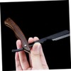 WOONEKY Retro Shaver Holder with Elegant Handle Foldable Beard Cutting