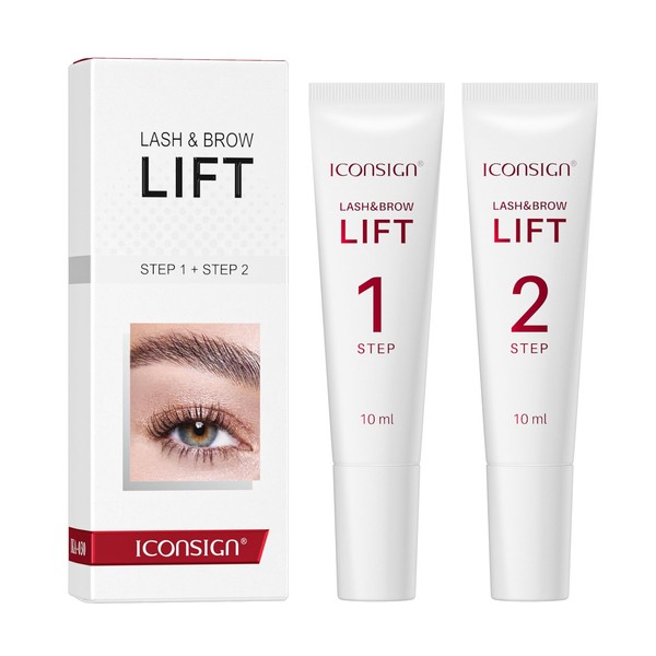 ICONSIGN 2-in-1 Lash Lift Kit Brow Lamination Kit, High-capacity Lotion