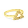 The Collegiate Standard 14k Gold Plated Delta Geometric Triangle Ring