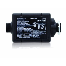 Leviton Occupancy Sensor Power Pack, Dry Contact Relay, Input Override, OSP20-RDH, Black