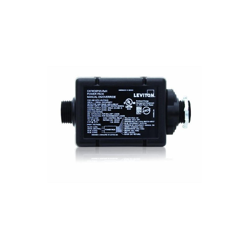 Leviton Occupancy Sensor Power Pack, Dry Contact Relay, Input Override,