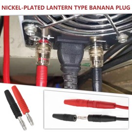 ECSiNG 4 Pairs 3mm Banana Plug Nickel Plated Banana Plug Audio Speaker Connector Adapter Compatible with Hammant Controllers Compatible with Morgan Controllers