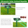 2 Pack Solar Ultrasonic Cat Repellent Outdoor, Waterproof Solar Animal