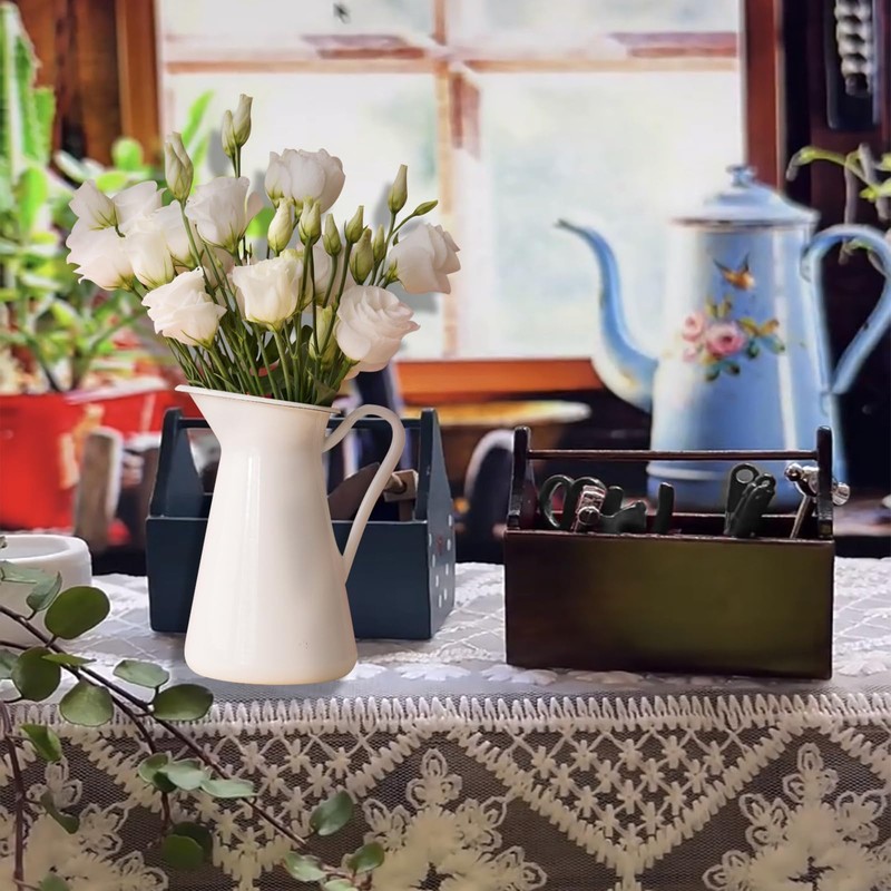 Peiyee Miniature Tool Box with Tools, Miniature Gnome Accessories, Dollhouse