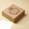 Medium 100mm 'Apple with Leaf' Transparent/Clear Sticker Decal for Windows/Cars/Walls