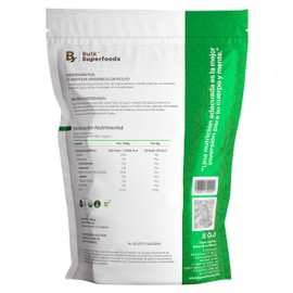Te Matcha Orgánico en Polvo |100 gr | Te Verde Matcha 100% Orgánico Natural BULK Superfoods | Matcha Tea Powder | Organic Matcha Green Tea | 100g | Healthy and Natural Food