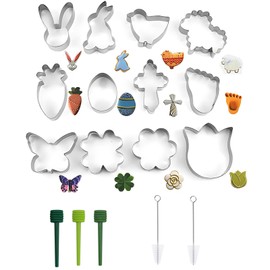 Title: Easter Delights! 12-Piece Animal Cracker Cookie Cutter Set – Bunny, Egg, Chick & More