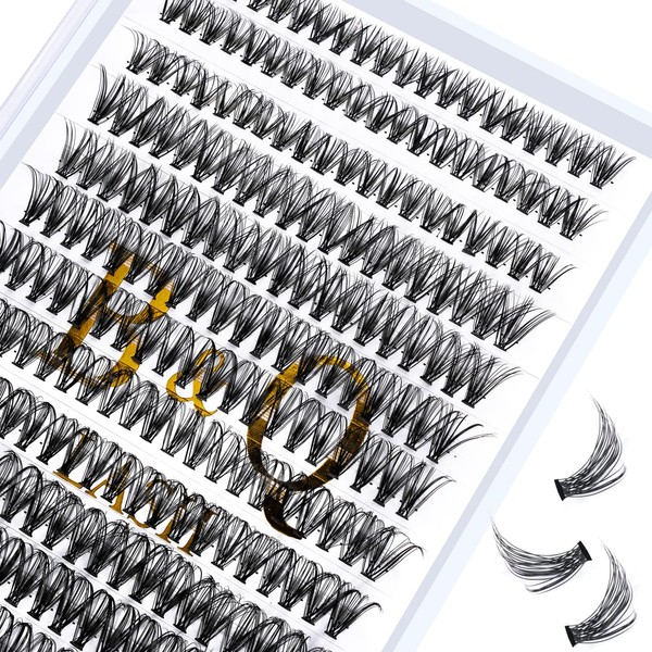Lash Clusters 280 Pcs 30D-0.07D-15mm B&Q LASH Individual Lashes 10D