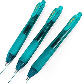 Pentel - Energel X BL107 Retractable Gel Rollerball Pens - 0.7mm - Turquoise Blue Ink - Pack of 3