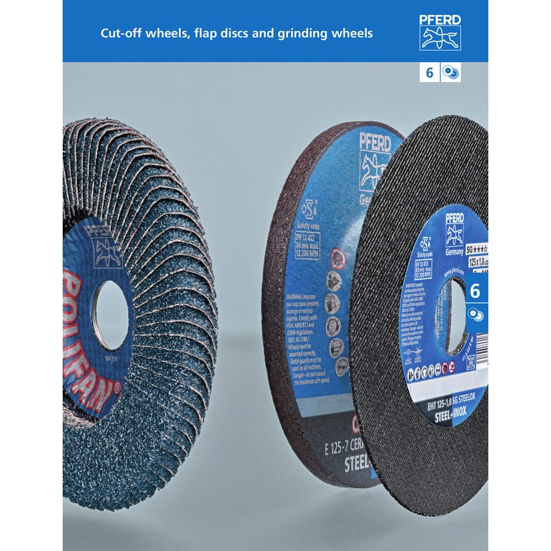 6" x 5/8-11 POLIFAN® Curve Flap Disc SGP, Zirconia, 40