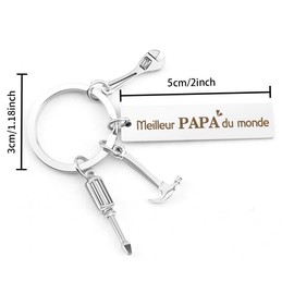 Keychain for Papa, Dad, Grandpa - Birthday Gift From Son, Father's Day, Christmas Ideas for New Dad, Grandparents, Men
