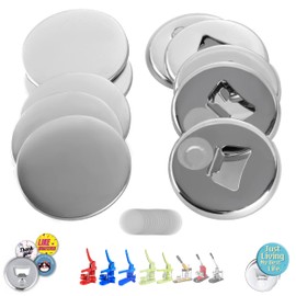 Nice2Have 25 Sets of Bottle Opener Buttons 2.25 inch (58mm) - Button Maker Supplies for Button Maker Machine
