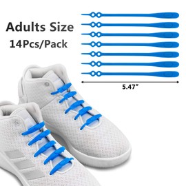 ZOOEASS No Tie Elastic Shoe Laces for Kids and Adults,Best for Sneaker(Blue)