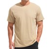 VEIISAR Men's Mini Waffle Knit Crew Neck T-Shirt - 190gsm