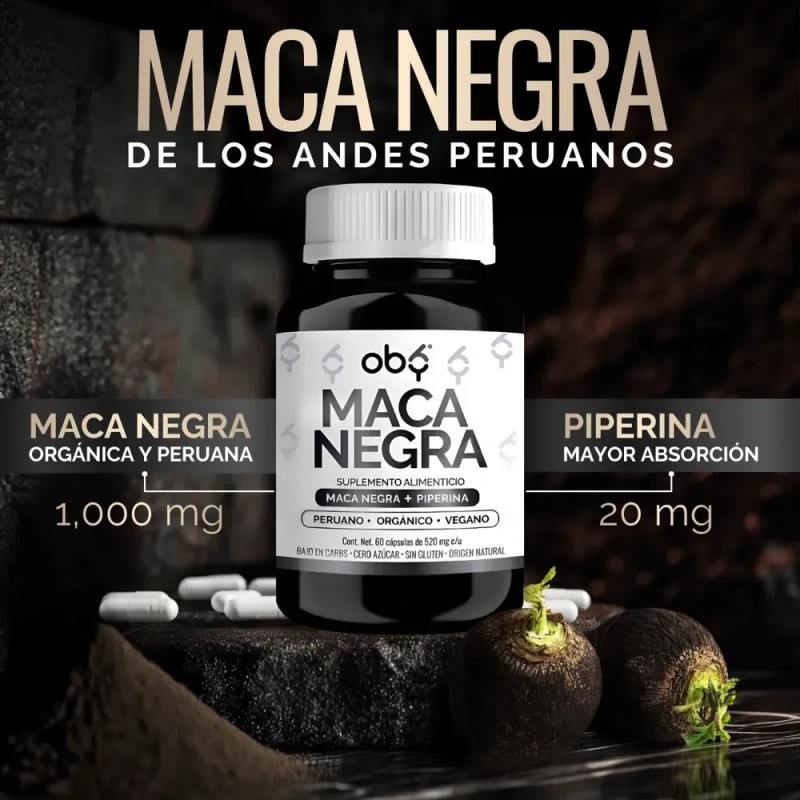 Maca Negra Peruana Orgnica Capsulas 1040mg Origen 100 Peruano Potenciadas