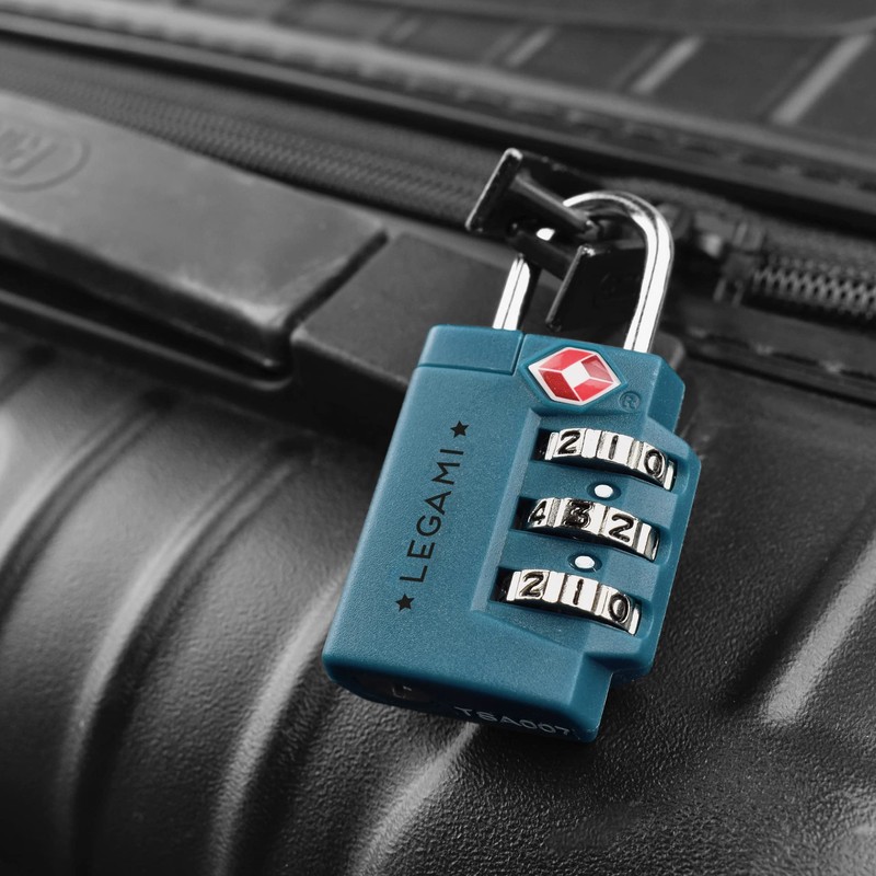 Legami TSA Padlock for Suitcases - Petrol Blue