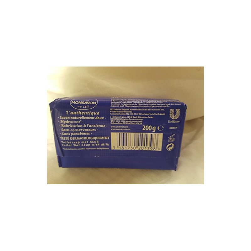 Monsavon Au Lait Soap 200g (4 Bars Soaps of 200g)