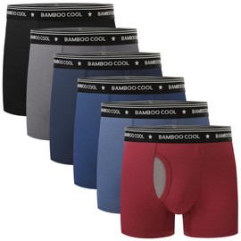BAMBOO COOL Boy's Underwear Boxer Briefs for Boy Breathable Mesh Fly Zone Moisture-Wicking 6 Pack