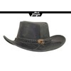 Black Jungle Dayton Leather Western Hat Australia Cowboy Hat, black