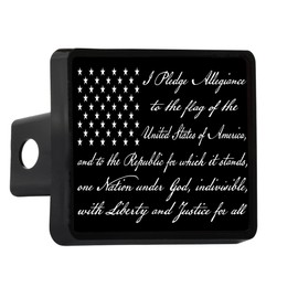 Rogue River Tactical USA American Flag Trailer Hitch Cover Plug US Patriotic Vintage Pledge of Allegiance