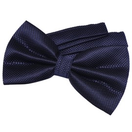 DonDon Men's Bow Tie 12 x 6 cm with Hook Fastener and Adjustable Size for Special Occasions -