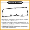 Partuto Valve Cover Gasket Compatible for Seat ALTEA IBIZA LEON,