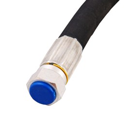 Magister Hydraulics 48" x 1/4" Two Wire Hydraulic Steel Braid Hose Assembly 4800 PSI 1/4 Female JIC Swivels