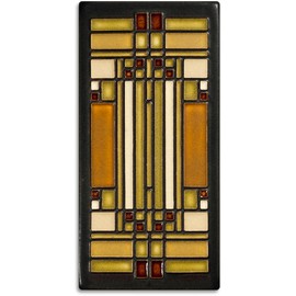 Frank Lloyd Wright Skylight (Brown) 4″×8″ Decorative Tile