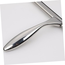 PACKOVE Stainless Steel Shower Squeegee for Glass Wiper with High Grade Rubber for Smooth Surface Cleaning for Bathroom Shower Doors Mirrors Windows and Tiles