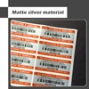 Barcode Security Labels Dumb Silver PET Warranty Void Sticker with