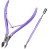Cuticle Trimmer with Cuticle Pusher Professional Stainless Steel Cuticle Cutter