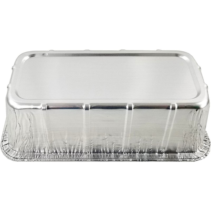 PACTOGO 1.5 lb. Aluminum Disposable Rectangle Loaf Pans For Serving,