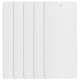 DALIX Sand Vertical Blinds Slats Premium Curved White 82.5" Large Window 5 Pack