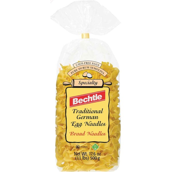 Bechtle Traditional German Broad Egg Noodles, 17.6 Ounce (Pack of 12)