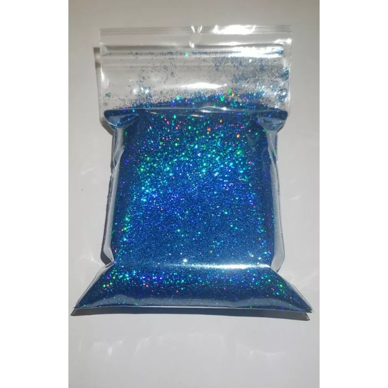 Brillantflake 6oz Ultra Dinamic Blue Holographic Premium MetalFlakes .015" Paint