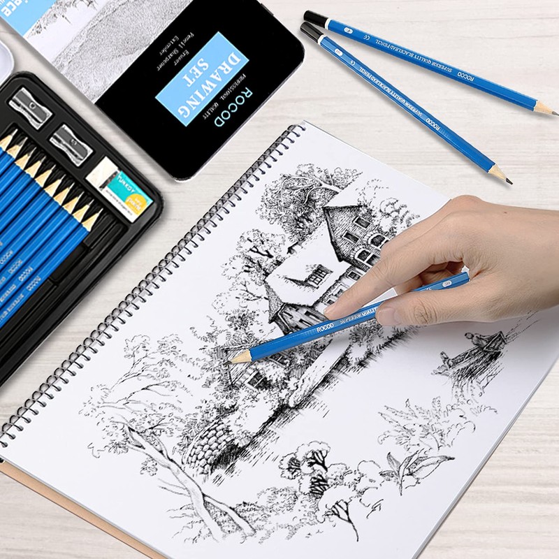 Profession sketch pencils 6B to 4H for kids and adults