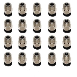 20-Pack Straight Pneumatic Push Fitting Connector for E3D-V6 Long-Distance Bowden Extruder Compatible with Ender3/ CR10 3D Printe