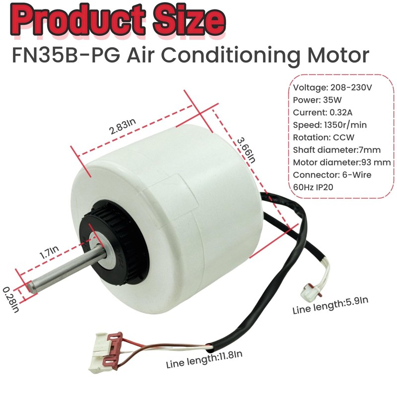 FN35B-PG Y4S476E002G Air Conditioning Motor fit for Gree Air Conditioner,