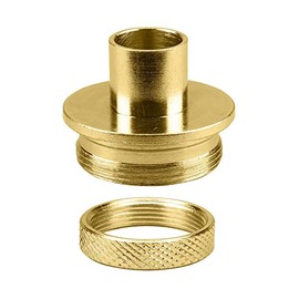 LEFITPA Replacement 17/32 Inch x 5/8 Inch Brass Router Template Guide with Lock Nut - Door Template Kit for Porter Cable 42045 42237 for Templaco TG-1 for Big Horn 19668
