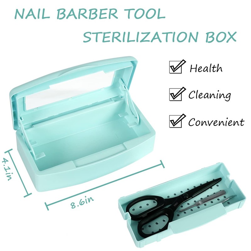 Gusnilo Barbicide Disinfectant Box Nail Art Tools Sanitizing Tray Disinfectant