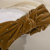 Wiwpar Cute Brown Bowknot Wide Headband Velvet Bow Knot Non-Slip