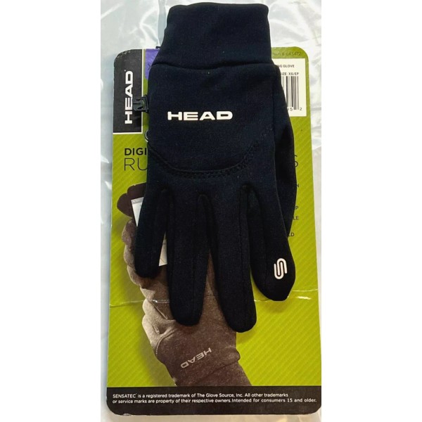 HEAD NEW Head Unisex Multi-Sport Running w/ Sensatec Gloves Black